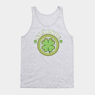 Slainte - Cheers Good Health - Saint Patrick's Day Clover Tank Top